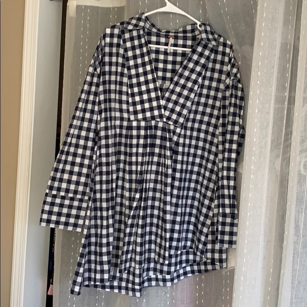 Free people plaid asymmetrical dress